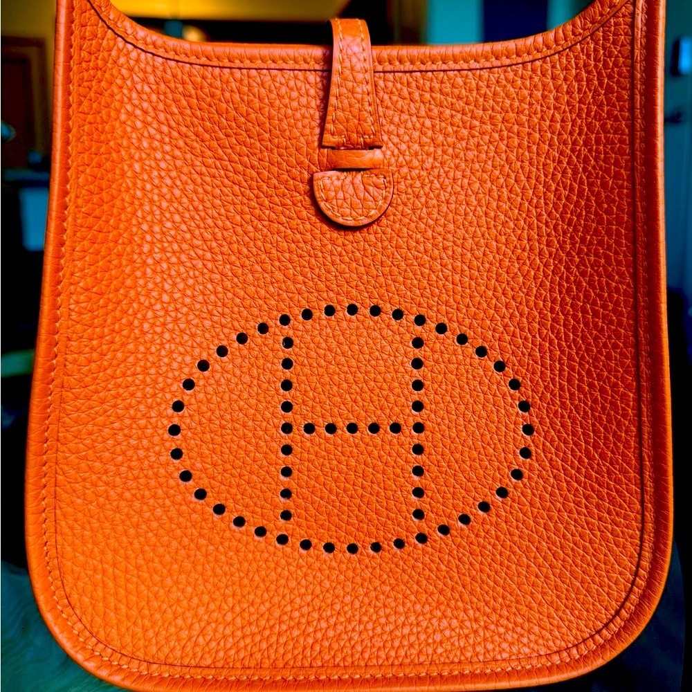 Orange Hermes Mini Evelyne